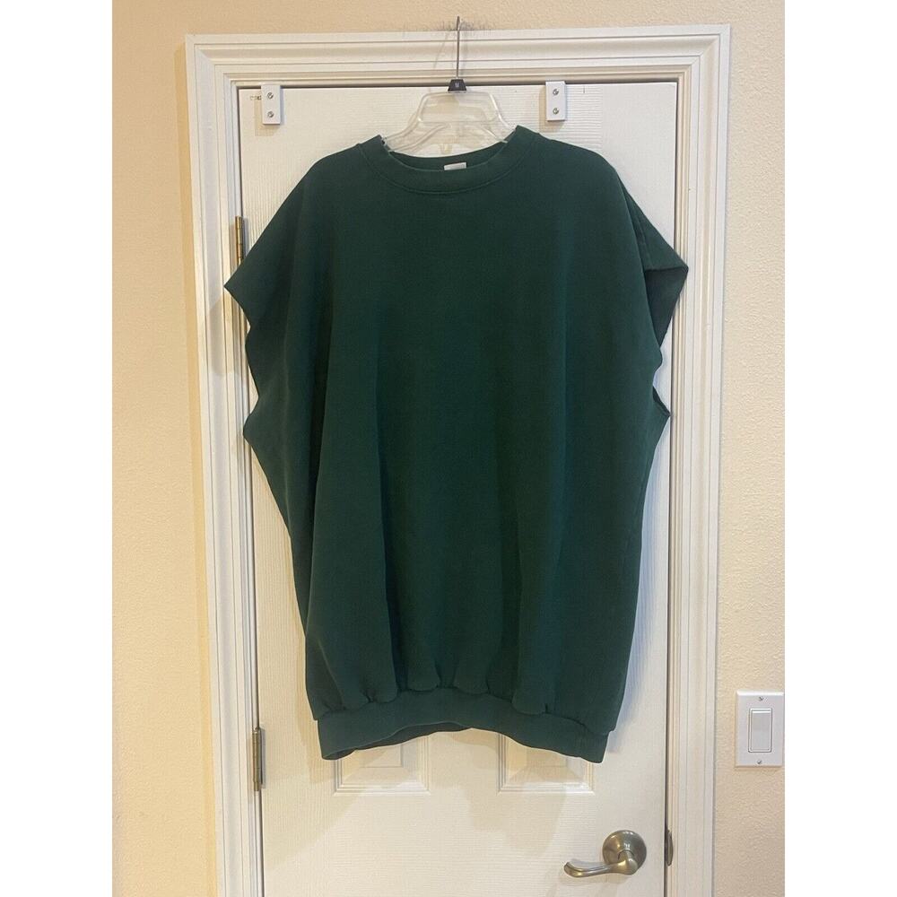 King Size Big And Tall Mens Green Sleeveless Sweater Size 4X
